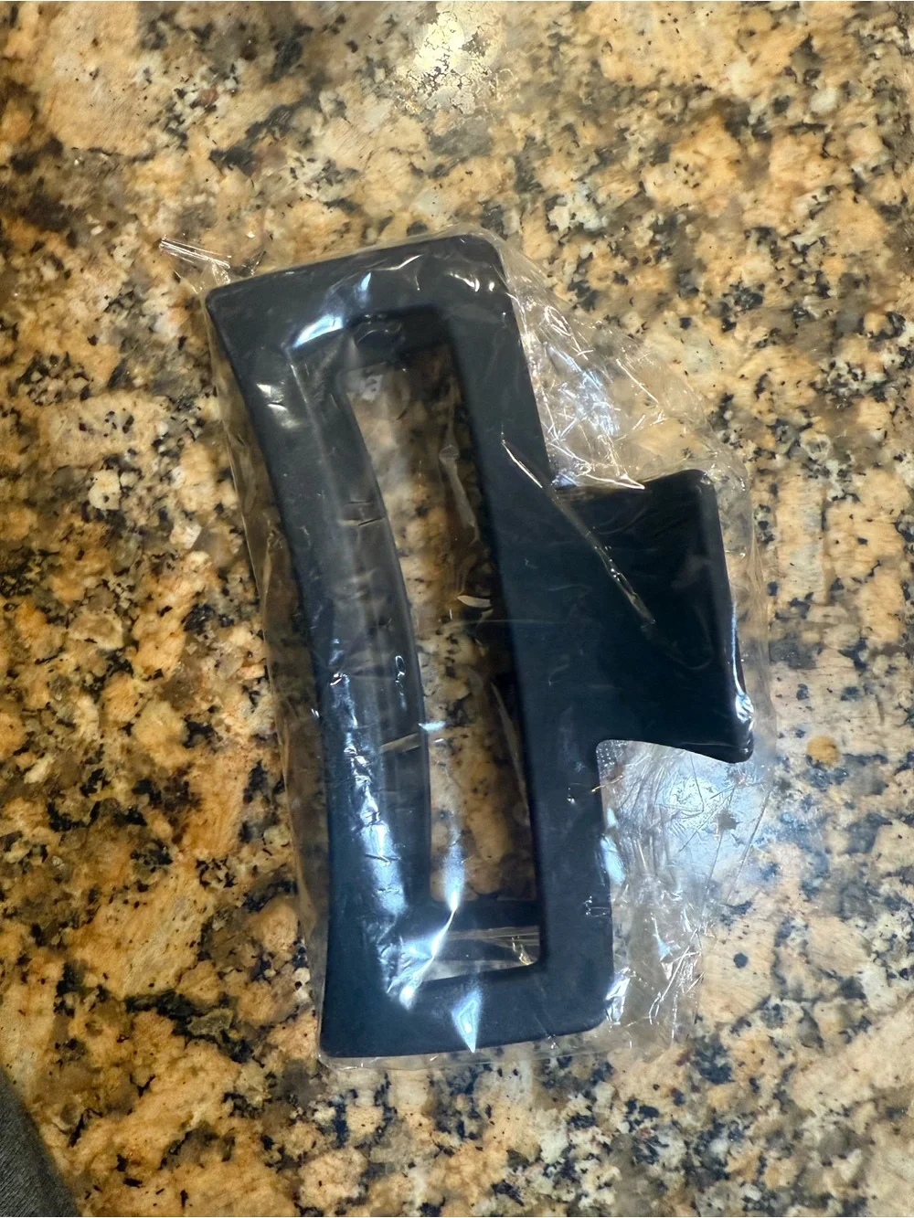 Oversized Square Claw Clip Large Matte Black Rectangle Thick Hair NWT